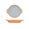 EARTHENWARE ROUND CASSEROLE HANDLES  20CM GREY