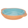 CASSERUOLA TERRACOTTA ROTONDA MANICI 20CM TURCHESE