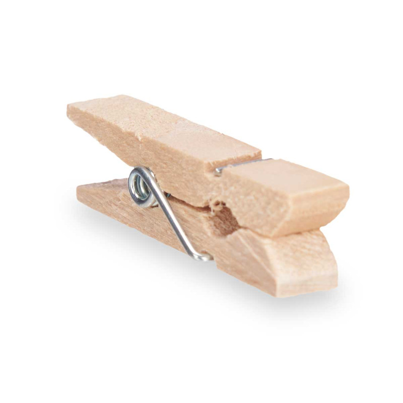 SET OF 12 NATURAL WOOD CLOTHES PINS MEDIUM