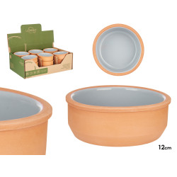 CASSERUOLA TERRACOTTA ROTONDA 12CM GRIGIO