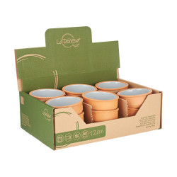 EARTHENWARE ROUND CASSEROLE 12CM GREY