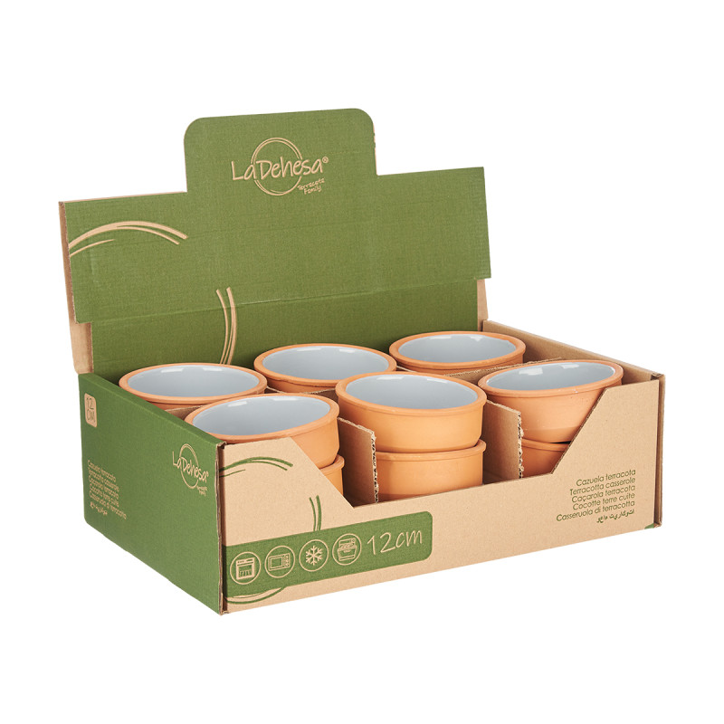 CASSERUOLA TERRACOTTA ROTONDA 12CM GRIGIO