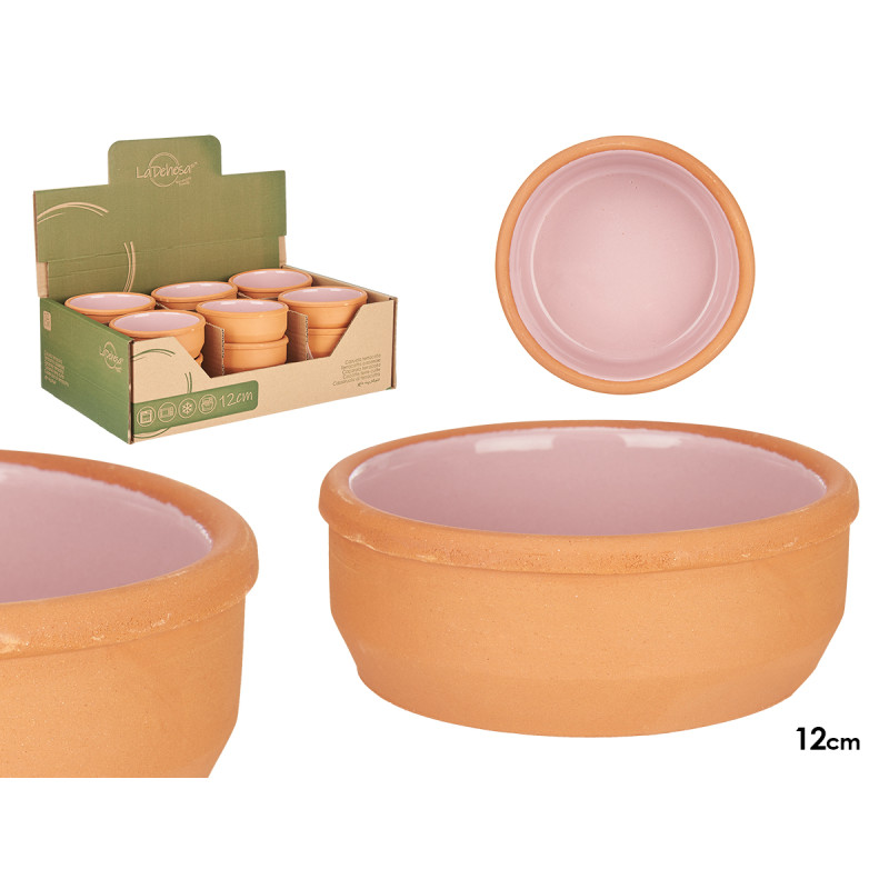 CASSERUOLA TERRACOTTA ROTONDA 12CM ROSA
