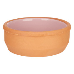 EARTHENWARE ROUND CASSEROLE 12CM PINK