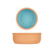 EARTHENWARE ROUND CASSEROLE 12CM TURQUOISE