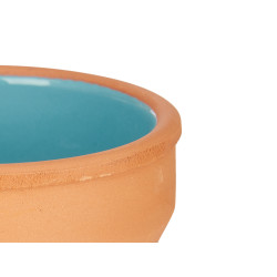 CAZUELA BARRO REDONDA 12CM TURQUESA
