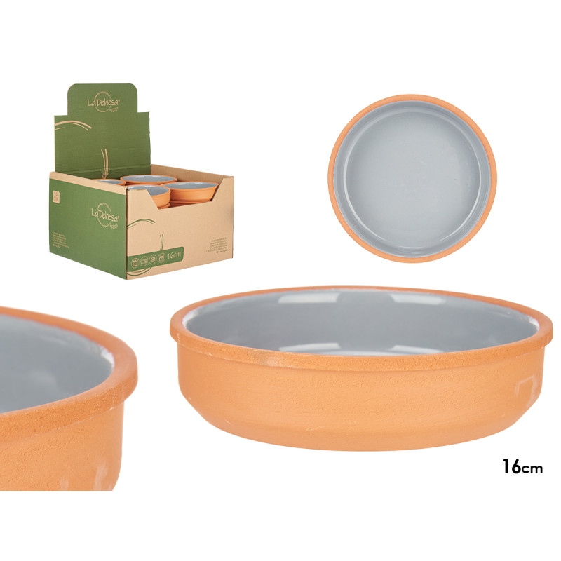 CASSERUOLA TERRACOTTA ROTONDA 16CM GRIGIO