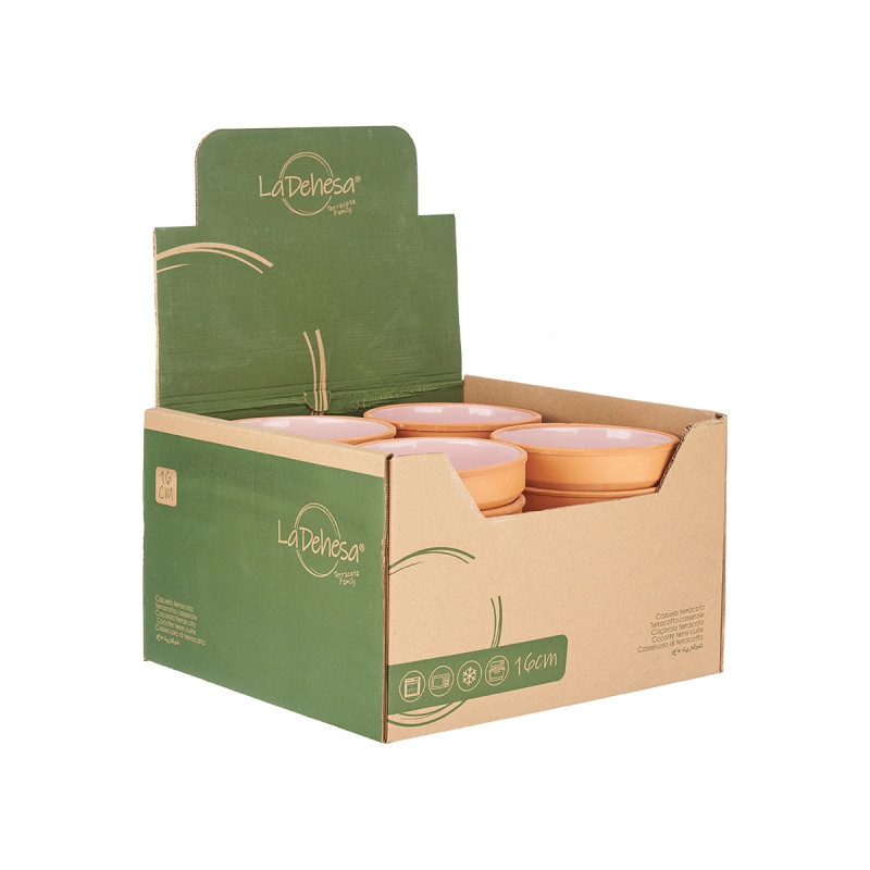 CASSERUOLA TERRACOTTA ROTONDA 16CM ROSA