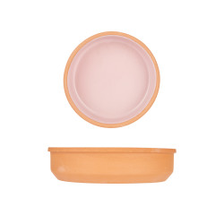 CAZUELA BARRO REDONDO 16CM ROSA