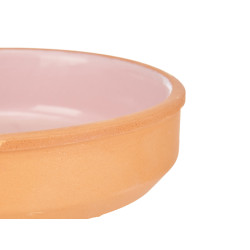 CAZUELA BARRO REDONDO 16CM ROSA
