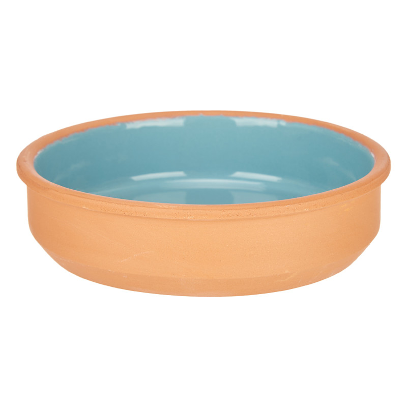 EARTHENWARE ROUND CASSEROLE 12CM TURQUOISE