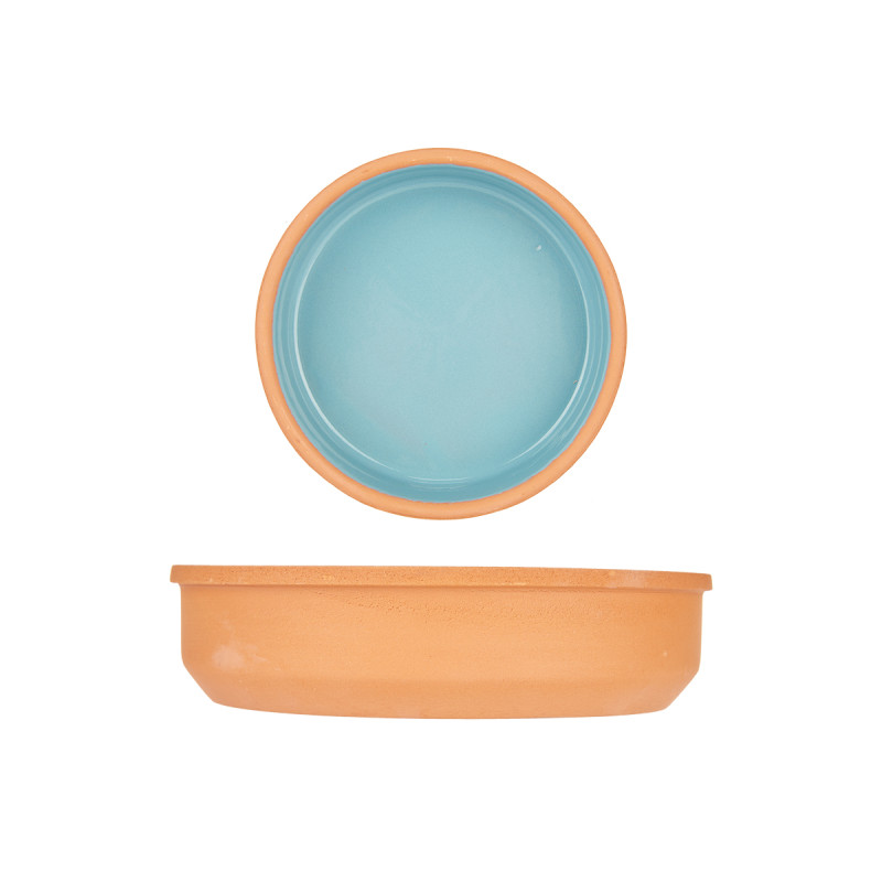 CASSERUOLA TERRACOTTA ROTONDA 16CM TURCHESE