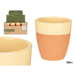 BICCHIERE TERRACOTTA 330ML GIALLO