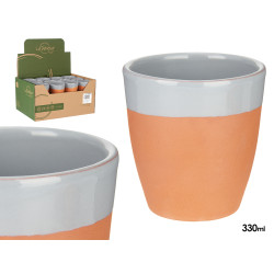 VASO BARRO 330ML GRIS