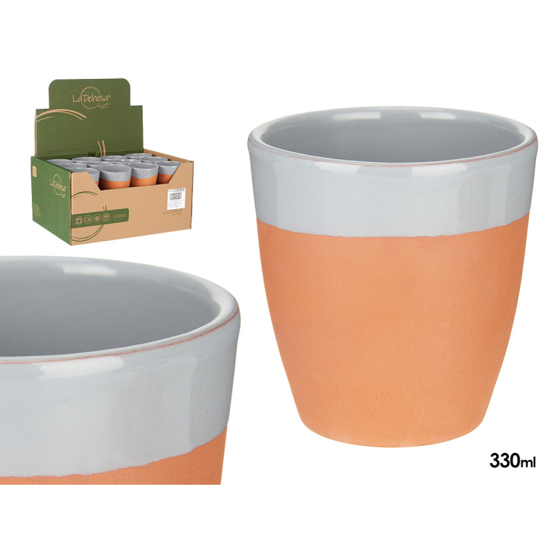 EARTHENWARE GLASS 330ML GREY