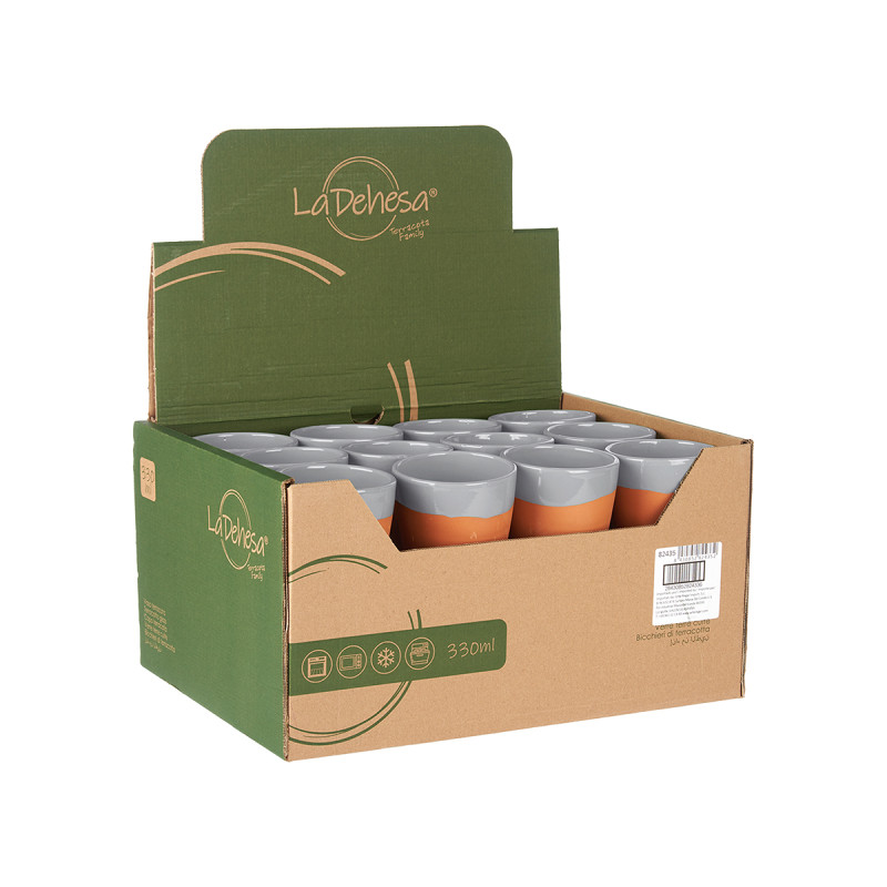 VASO BARRO 330ML GRIS