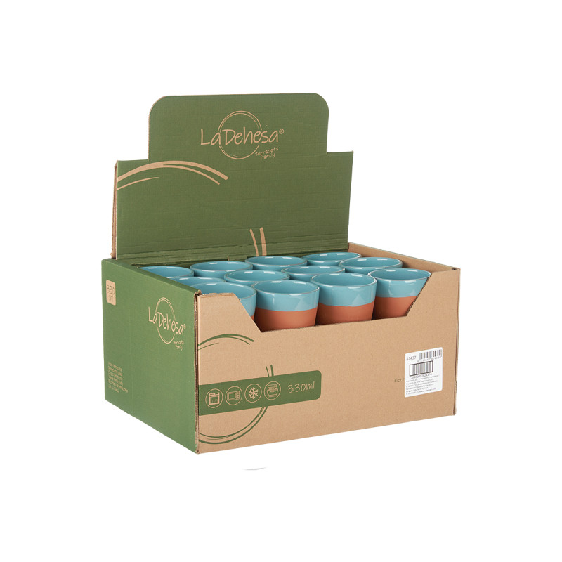 BICCHIERE TERRACOTTA 330ML TURCHESE