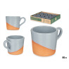 CANECA DE BARRO 80ML ASA CINZENTO