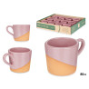 EARTHENWARE COFFEE CUP HANDLE 80ML PINK