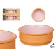 SET 6 CASSEROLES ARGILE 12 CM COULEUR ROSE