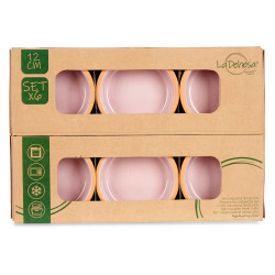 SET 6 12CM PINK CLAY POT 