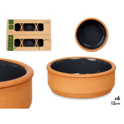 SET 6 PENTOLE TERRACOTTA 12CM COL NERO
