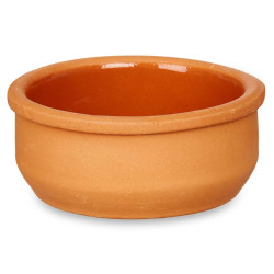 SET 6 8CM BROWN COLOURED CLAY POT