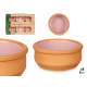 SET 6 8CM PINK CLAY POT 