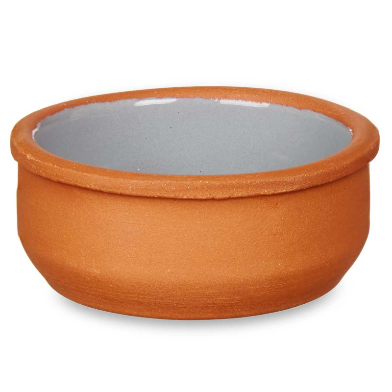 SET 6 8CM GREY CLAY POT 