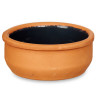 SET 6 8CM BLACK CLAY POT 