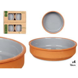 SET 4 PENTOLE TERRACOTTA 16 CM C GRIGIO
