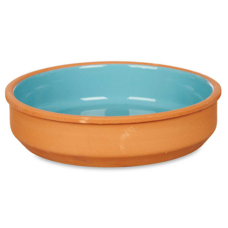 SET 4 CASSEROLES ARGILE 16 CM COULEUR BLEU