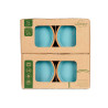 SET 4 CASSEROLES ARGILE 16 CM COULEUR BLEU