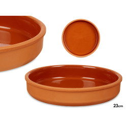 CAZUELA BARRO 23 CM COLOR MARRON