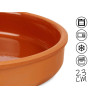 CAZUELA BARRO 23 CM COLOR MARRON