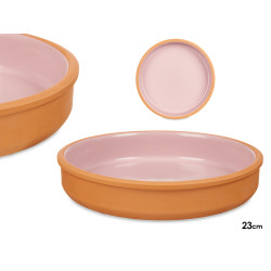 CAÇAROLA DE BARRO 23 CM  ROSA