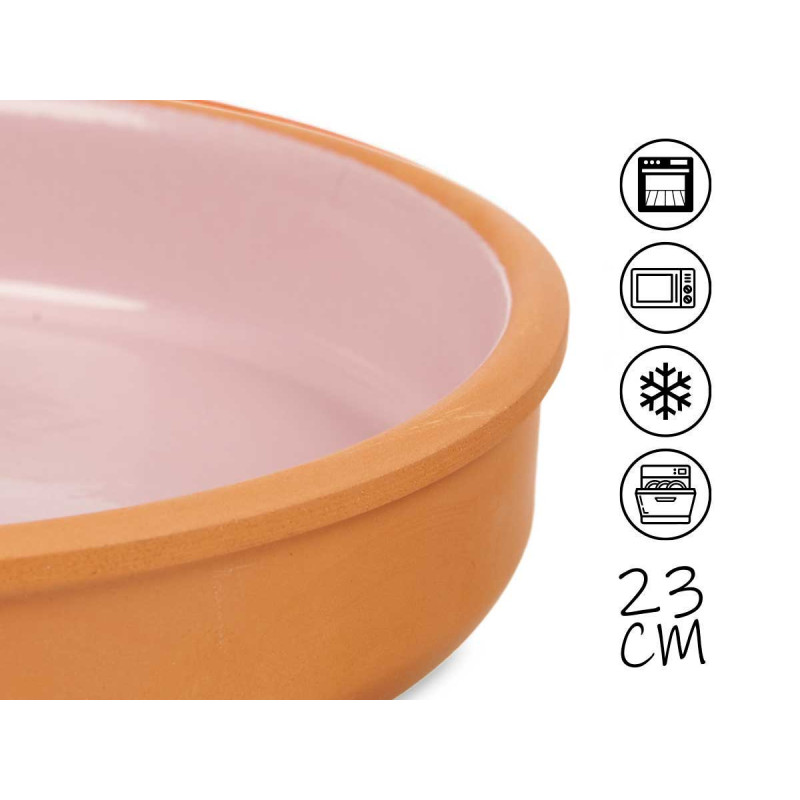 PENTOLA TERRACOTTA 23 CM COL ROSA 