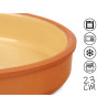 CASSEROLE ARGILE 23 CM COULEUR MOUTARDE
