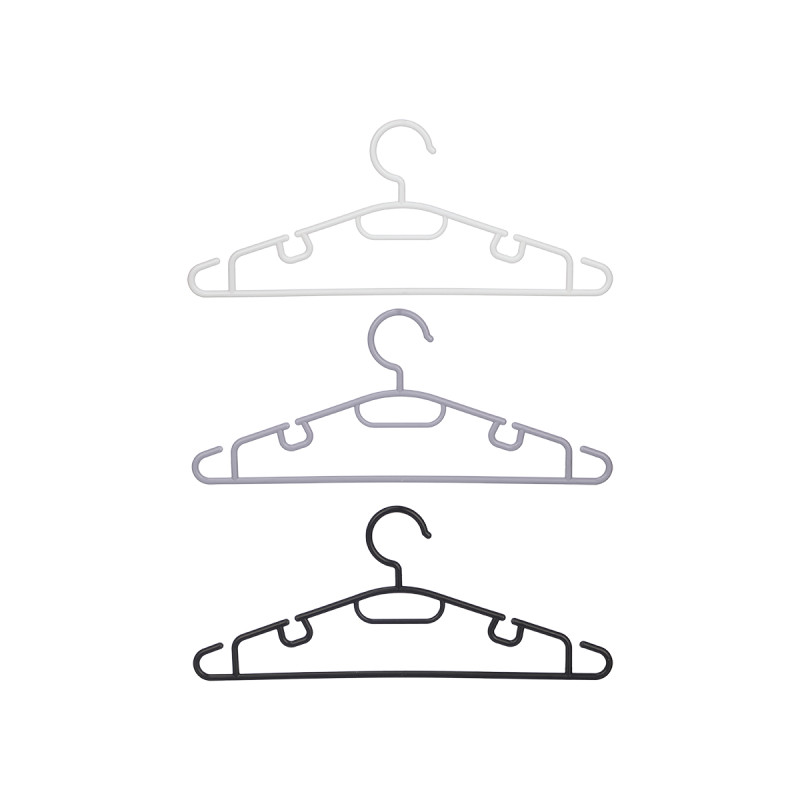 SET 6 HANGERS ASSORTED 3 NEUTRAL COLOURS