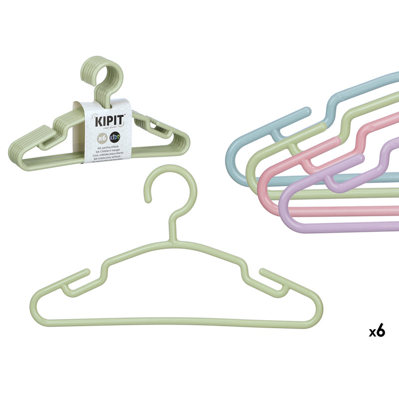 SET 6 PERCHAS INFANTIL SURT 4 COL PASTEL