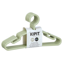 SET 6 KIDS HANGERS ASSORTED 4 COLOURS PASTEL