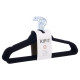SET 12 BLACK FLOCKED HANGERS