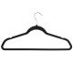 SET 6 BLACK FLOCKED HANGERS