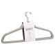 SET 6 GRAY FLOCKED HANGERS