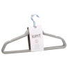 SET 6 GRAY FLOCKED HANGERS