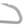 SET 6 GRAY FLOCKED HANGERS