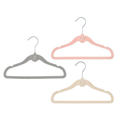 SET 6 PERCHA FLOCADA INFANTIL SURT 3 COL