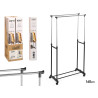DOUBLE CLOTHES RACK WITH WHEELS