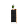 ESTANTERIA BAMBU 3 CAJONES NEGRO 28,5X26X70CM