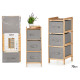 SCAFFALE BAMBU 3 CASSETTI GRIGI 28,5X26X70CM